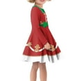 thumbnail image 2 of Renewold Casual Twirly Skater Dress for Girls Long Sleeve Gingerbread Man Hearts T-Shirt Dress Size 2XL Christmas Winter Special Festival Adorable Dress, 2 of 4