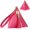 Dark-pink, variant on Women Synthetic Leather Clutch Wallet Triangle Wristlet Purse with Wrist Strap