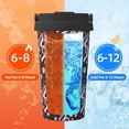 thumbnail image 5 of Picia Snake And Floral1 Pattern 500ml Carry Insulated Coffee Mug, Stainless Steel Travel Mug with Hidden Handle, Leak-Proof for Car, Office, Home, and Outdoor Use, 5 of 8
