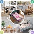 thumbnail image 4 of Pioneer Flower Floral Print Pattern Rectangle Tablecloth 60"x102",Waterproof Polyester Rectangle Table Cloth, Wipeable Spillproof Polyester Tablecloth for Dining, Camping, Indoor and Outdoor, 4 of 6