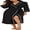 01-C-Black, variant on Womens Robe Long Knit Bathrobe Lightweight Soft Robes Ladies Bath Robe