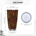thumbnail image 4 of Lsque Orange Dreamcatcher Pattern 20oz Car Cup with Lid and Straw, Insulated Coffee Cup with Straw Topper, Spill Proof Travel Coffee Mug, Stainless Steel Tumble-Straw Three-piece Set, 4 of 8