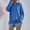 Dark Blue, variant on Patlollav Womens Hoodie Long Sleeve Tops Blouse Casual Loose Hooded Sweatshirts on Ladies