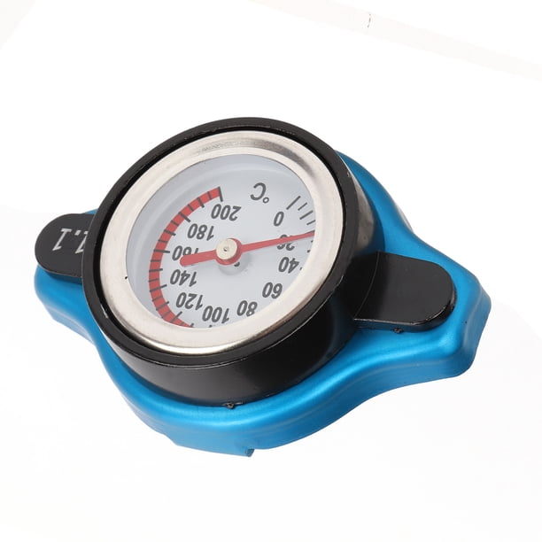 Tapa de radiador de aleación de aluminio con indicador de temperatura, ajuste de presión, a prueba de fugas, Universal, para coche, 1,1bar
