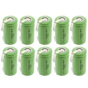 10x Exell 1.2V 4000mAh NiMH C Size Rechargeable Batteries w/ Tabs