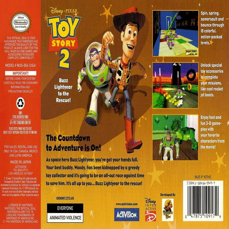 Toy Story Nintendo 64 Entertainment System Manual Toy Story Snes