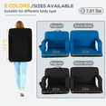 thumbnail image 3 of Nalone Portable Reclining Folding Stadium Seat Set of 2 with Back Supports, Padded Cushion Armrests, 25 Inch Wide, 3 of 7