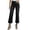 *Black, variant on ClodeEU Women's High Rise Cropped Flare Jeans,Trendy Button Fly Capri Denim Pants with Pockets Blue,Women's Plus S