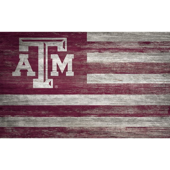 Texas A&M Aggies 11'' x 19'' Distressed Flag Sign