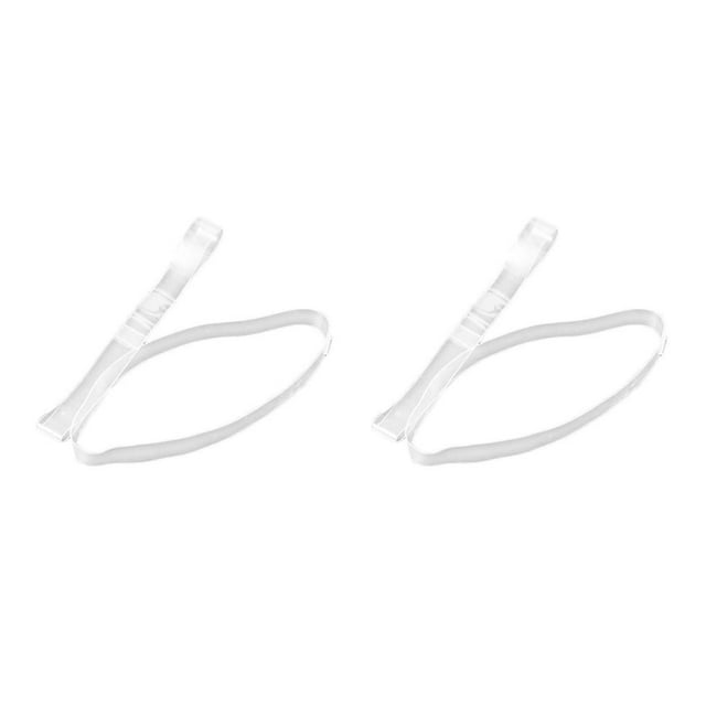 Decodeary 1 Paire Femme Talons Hauts Lacets Tenant la Chaussure Lavables Réutilisables Plastique Bandes Antidérapantes Sangles Accessoires Transparent 2Ensemble