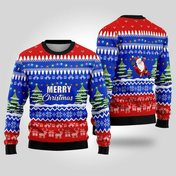 Merry Christmas Lights Sweater, Festive Ugly Christmas Sweater, Holiday Party Outfit, Funny Xmas Sweatshirt, Tacky Christmas Sweater