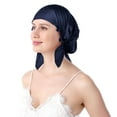 thumbnail image 1 of Guardoinrt Sleep Aid Silk Cap - Say Goodbye To Tossing And Turning for At Night Comfortable Silk Night Sleep Cap Cold Prevention navy blue One size fits all 1Set, 1 of 6
