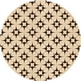 thumbnail image 1 of Ahgly Company Machine Washable Indoor Round Transitional Light Brown Area Rugs, 7' Round, 1 of 7
