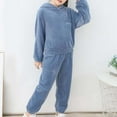 thumbnail image 7 of Jamsmile Toddler Girls Pajamas Flannel Fuzzy Long Sleeve Tops And Pants Winter Warm Soft Fuzzy Boys Girls Homewear, 7 of 7