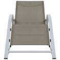 thumbnail image 4 of vidaXL Sun Loungers 2 pcs with Table Aluminum Taupe, 4 of 11