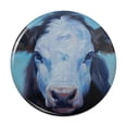thumbnail image 1 of Brown and White Cow Painting Pinback Button Pin, 1 of 5