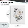 thumbnail image 3 of Elegant Pressed Flowers White Framed Giclee Art, design by Lettered and Lined, 3 of 9