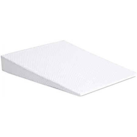 5 inch pillow wedge for sleeping,large triangle cushion to elevate upper body,therapeutic wedge pillow, wedge pillow for back acid reflux,5" high, 26" wide,white