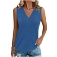 thumbnail image 2 of Vekome Plus Size Tank Tops for Women Plus Size Sleeveless Shirts V Neck Casual Tee Shirts Solid Color Summer Pullover Tops, 2 of 8