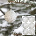 thumbnail image 4 of Ganfancp Christmas New Glitter Foam Ball Set Christmas Tree Pendant Decorations Christmas Tree Decoration Ball Window Door Hanging Ornaments Rebajas Hoy Liquidación Bola de Navidad*6, 4 of 7