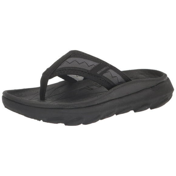 Merrell Women's Hut Ultra Flip Flop, Black/Black, 8