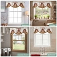 thumbnail image 6 of Tie Up Valances for Windows, Groundhog Day Adjustable Valance Curtains Window Treatment for Living Room, Pink Cherry Blossom Cartoon Animals Vintage Rod Pocket Kitchen Curtains & Drapes 54x18 Inch, 6 of 9