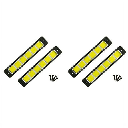 2Pcs LED Daytime Running Lights Flexible COB LED Strip 190X35Mm 12V