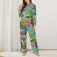 thumbnail image 3 of Bingfone Womens Pajama Sets Construction Machinery Print,Long Sleeve Loungewear Pajamas Set-Medium, 3 of 9