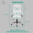 thumbnail image 6 of Halle Office Chair-Color:White, 6 of 10