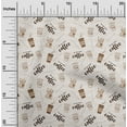 thumbnail image 2 of oneOone Polyester Spandex Tawny Brown Fabric Text Sewing Craft Projects Fabric Prints By Yard 56 Inch Wide, 2 of 5