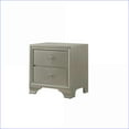 thumbnail image 3 of Modern Glam Champagne 2-Drawer Embossed Crocodile Nightstand, 3 of 9
