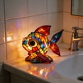 thumbnail image 4 of Resin Animal Night Light, LED Art Sculpture with Soft Glow, Handcrafted Desktop Decoration for Bedroom Living Room, Multi-Mode Lighting, USB or Battery Powered, Ideal Gift for Kids and Art Lovers, 4 of 5