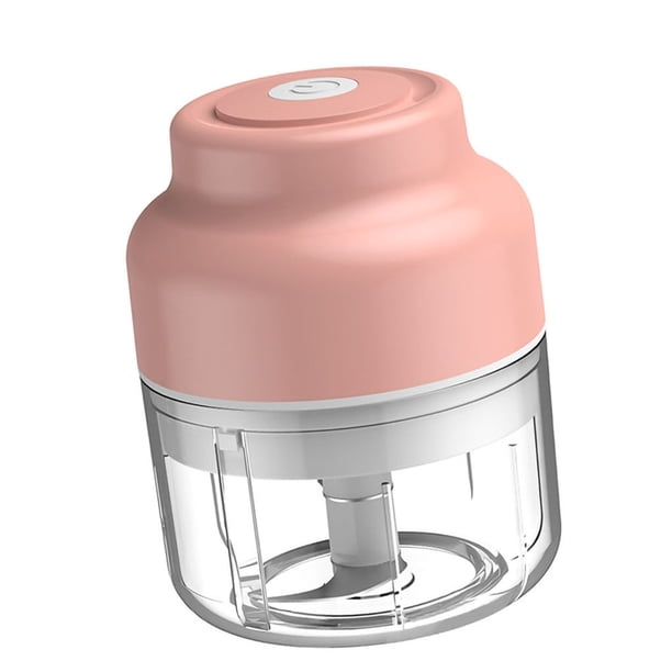 Inteprter Picadora de verduras Dido, picadora de ajo eléctrica USB, molinillo de cocina recargable inalámbrico Herramientas y accesorios para hornear Rosado 100ml