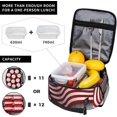 thumbnail image 4 of Insulated Lunch Bag for Women Men Reusable Lunch Box for Office Work Picnic Beach with Adjustable Shoulder Strap (Red Blue White American Flag), 4 of 6
