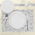 thumbnail image 3 of Ambesonne Flower Place Mats Set of 4, Rotary Round Rings Dots, Standard Size, White, 3 of 6