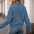 thumbnail image 6 of Collared Sweatshirts for Women,Long Sleeve Loose Casual Knit Solid Pullover Tops,Dating Casual Look, 6 of 6