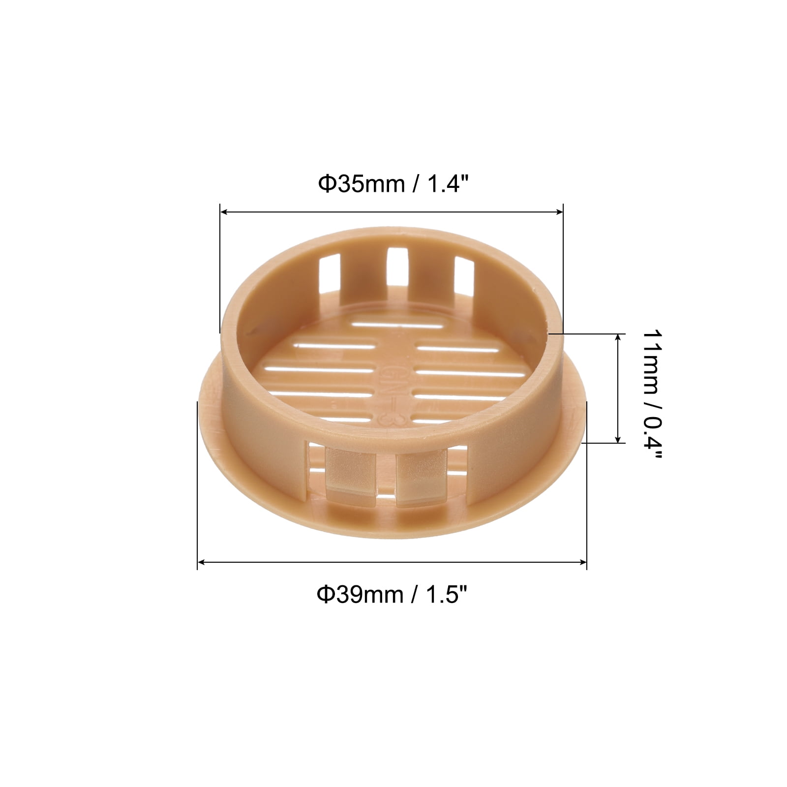 Unique Bargains 20Pcs Plastic Soffit Vent Cover for Home Office Kitchen Orange 1.4"