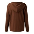 thumbnail image 5 of Women‘s V Neck Hoodies Half Button Raglan Sleeve Sweatshirt Drawstring Pullover Tops, 5 of 5