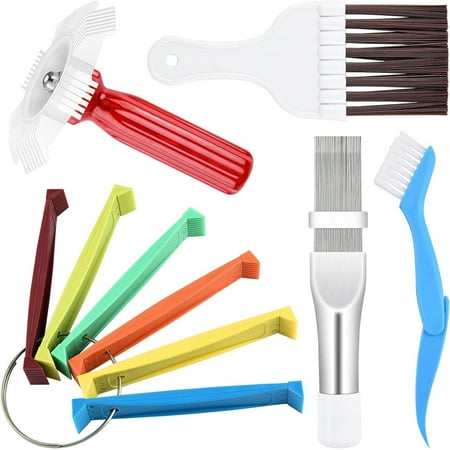 

NOGIS 10pcs Air Conditioner Fin Cleaner Set - Stainless Steel Air Refrigerator Fin Cleaner Whisk Brush，Applicable to More Scenarios Evaporator Radiator Repair Clean Tool Set