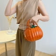 thumbnail image 7 of Oioii Women Pumpkin Shaped Crossbody Shoulder Bag Unique Weird Handbag Novelty Halloween Pumpkin Bag, 7 of 7