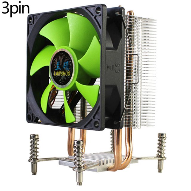 2X CPU Cooler 2 Heat Pipes Ultra Quiet Cooler Fan CPU Radiator for LGA 2011 X79 X99 X299 (3Pin Single Fan)