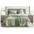 thumbnail image 2 of Elm 3-Piece Chic Patchwork Quilt Set - Green Floral Striped Coverlet - Pre-Washed Cotton Lightweight Reversible Bedspread, Queen Size, 2 of 7