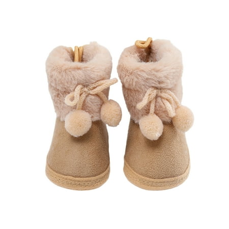 

Shuttle tree Baby Boots Winter Warm Soft Sole Fluffy Cute Non Slip Shoes for Newborn Infant