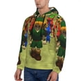 thumbnail image 3 of Lsque Pikmin Pattern Casual Men's Hoodie,Hooded Sweatshirt with Kangaroo Pocket,Pullover Hoodie-4X-Large, 3 of 8