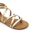 thumbnail image 6 of DREAM PAIRS Women's Dressy Gladiator Summer Cross Strappy Sandals Comfort Flat Casual Beach Fisherman Thong Sandals, 6 of 6