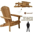 thumbnail image 5 of XF XINFENG Adirondack Chair Set of 2 Outdoor Chairs Patio Chair Fire Pit Seating Lawn Chair Folding Wooden Lounger Chair Accent Furniture Weather Resistant Wood Chairs w/Natural Finish, 5 of 7