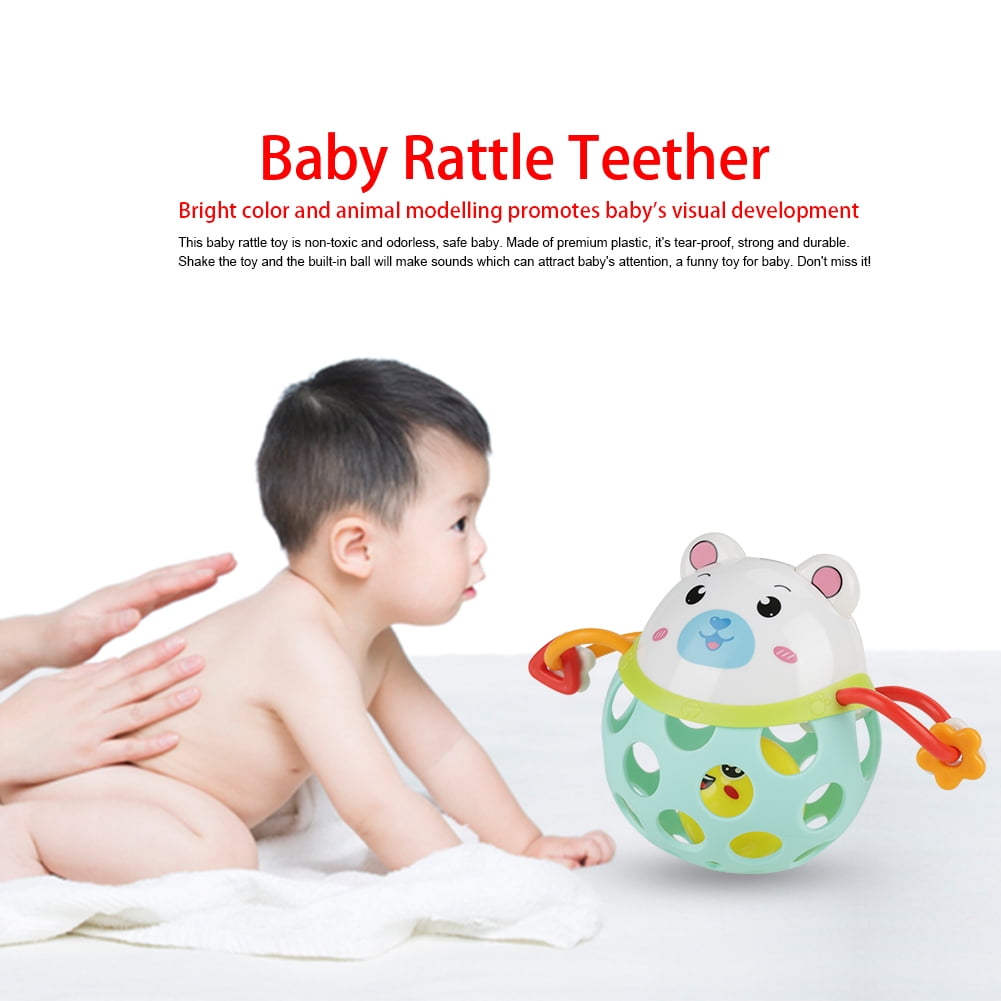 Eco-friendly Animal Plush Sound Handbells Squeeze Rattle For Newborn Baby Toy