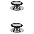 thumbnail image 2 of Perilla de cubierta de olla Injueey Acero inoxidable antideslizante negro grande 2piezas, 2 of 6
