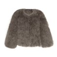 thumbnail image 3 of GiLiling Toddler Girls Faux Fur Jacket Open Front Fur Cardigan Trendy Shaggy Jacket Kids Girls Furry Coat Thicken Winter Coat (Khaki, 3-4 Years), 3 of 6
