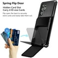 thumbnail image 2 of for Galaxy S23 Ultra Wallet Cover 4-Card Credit Card Holder ID Slot Scratch Resistant Dual Layer Hybrid Protective Hard Shell Rugged TPU Bumper Armor Case for Galaxy S23 Ultra 6.8" Black, 2 of 14